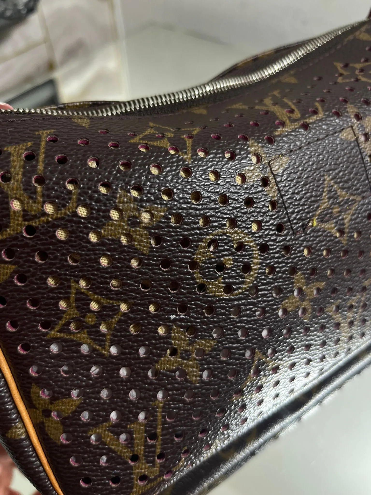 Louis Vuitton Ltd Edition Monogram Perforated Coated Canvas Pochette