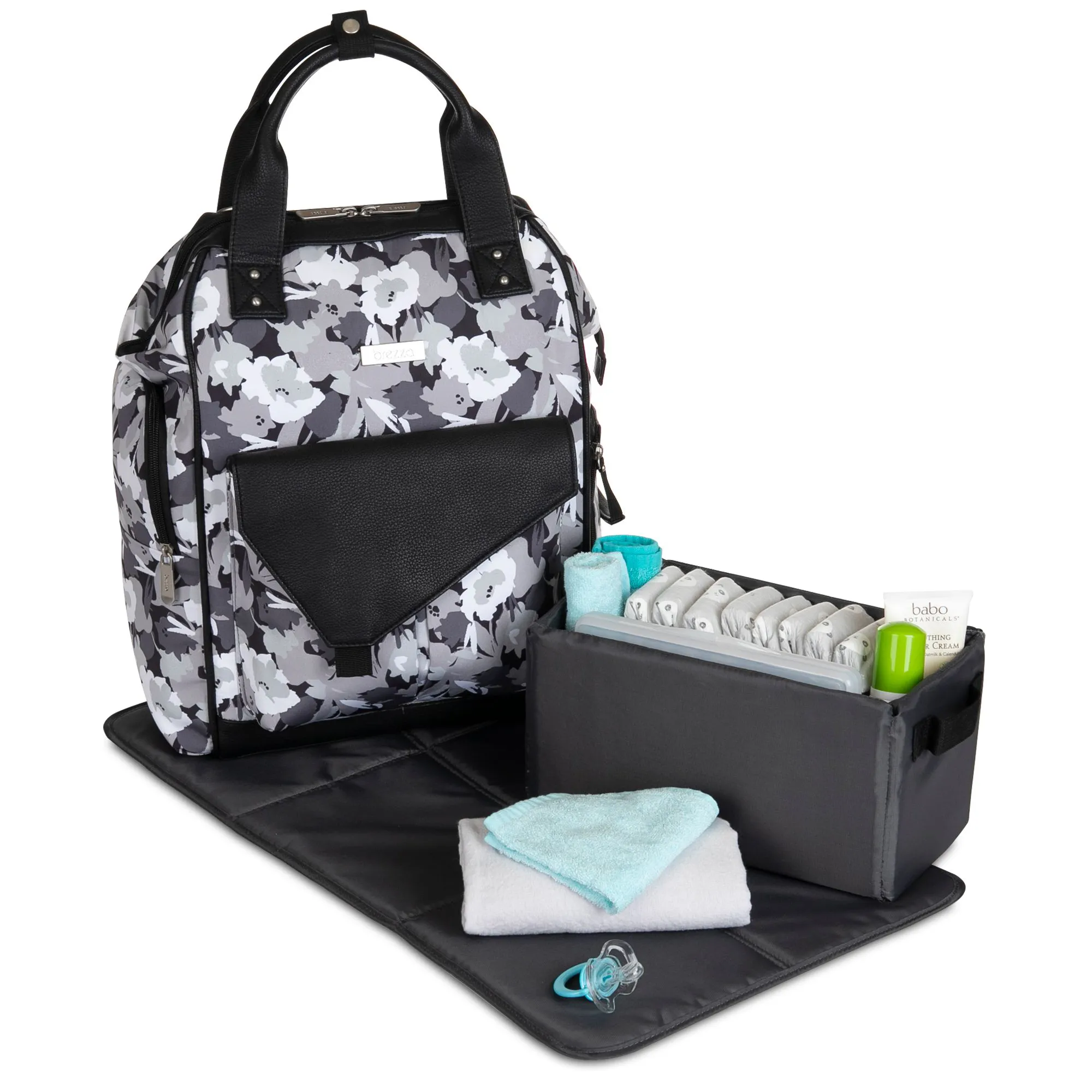 Lucia Diaper Bag Backpack With Diaper Caddy