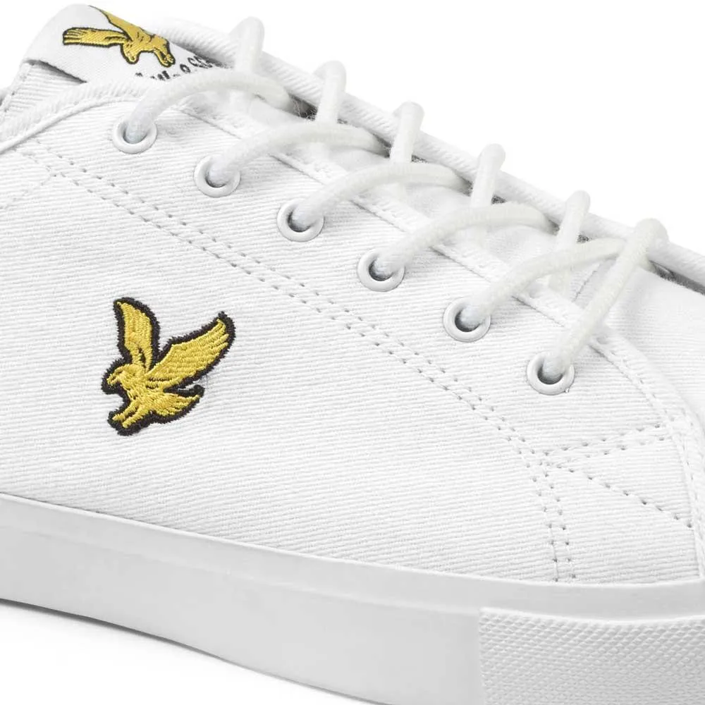 Lyle And Scott Teviot Canvas Plimsoll Trainers - White Twill