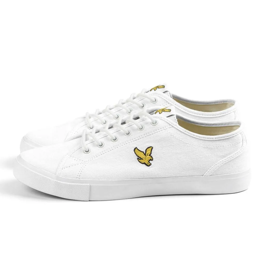 Lyle And Scott Teviot Canvas Plimsoll Trainers - White Twill