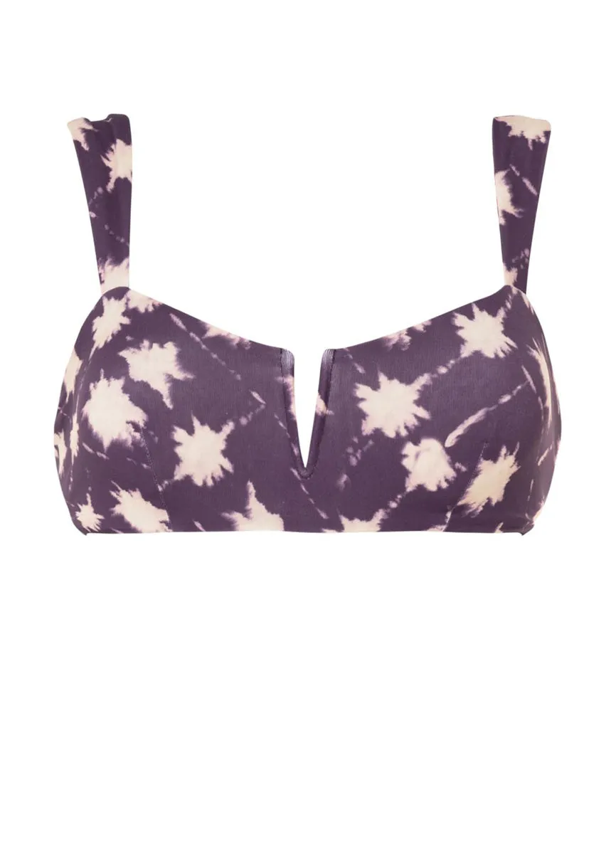 Maaji Eggplant Dye Deborah V Wire Bralette Bikini Top