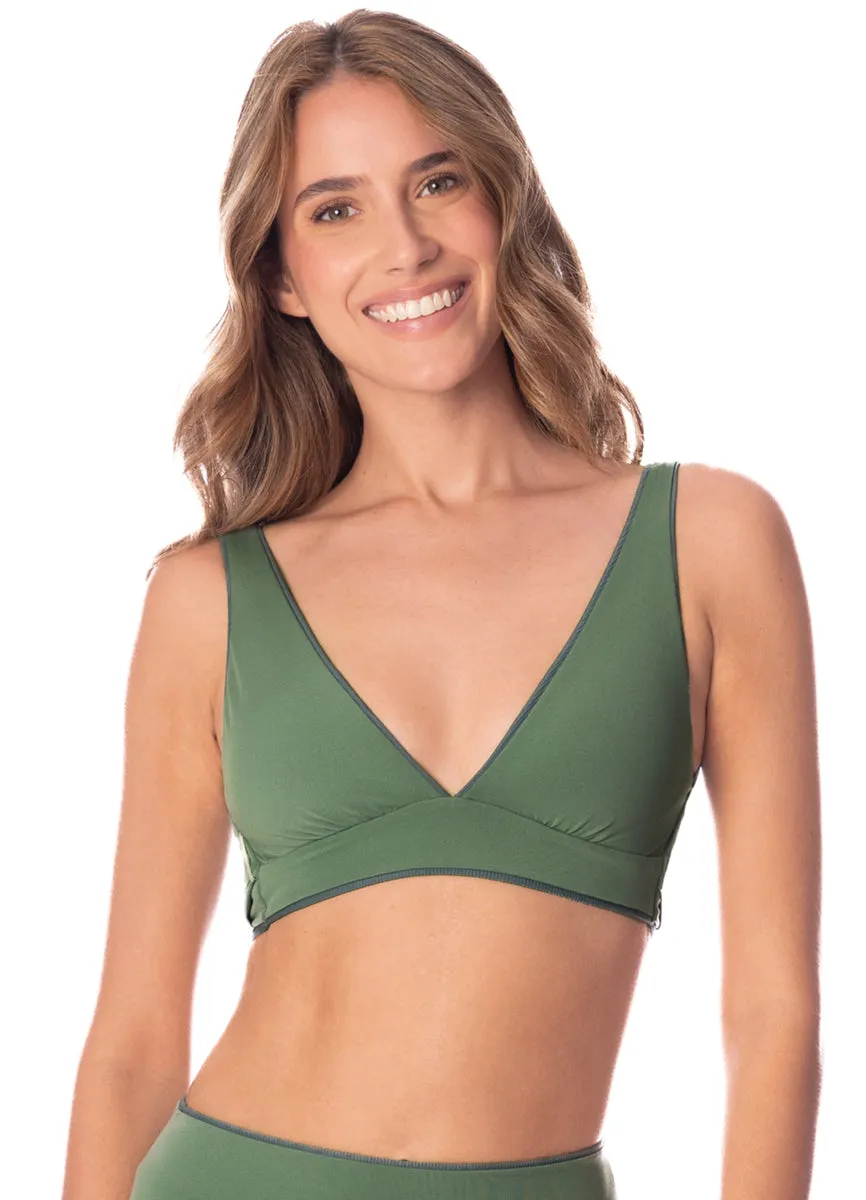 Maaji Eucalyptus Green Allure Long Line Triangle Bikini Top