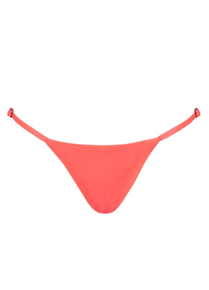 Maaji Fire Coral Flash Low Rise Single Strap Bikini Bottom