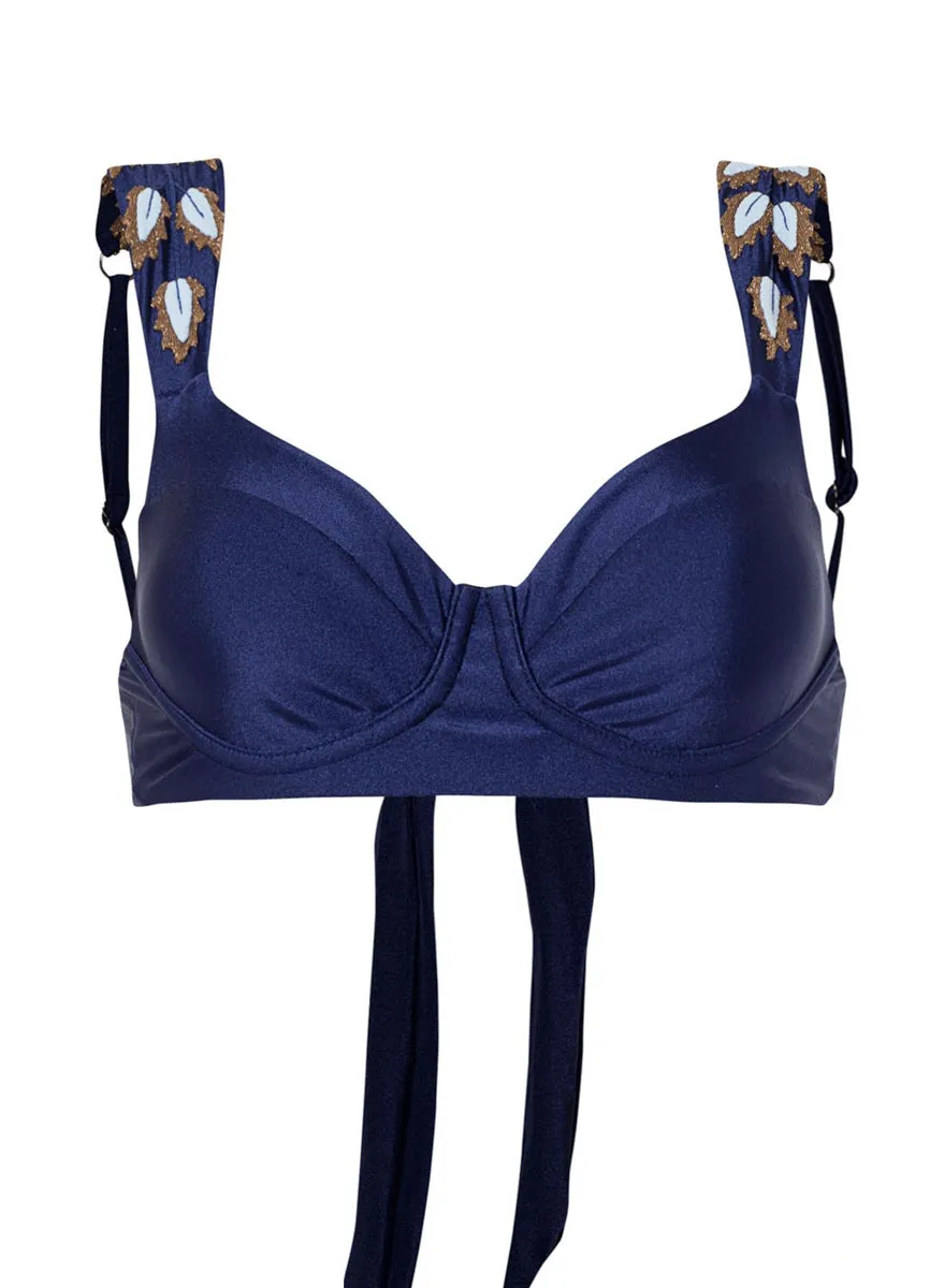 Maaji French Navy Bailey Unmolded Underwire Bikini Top