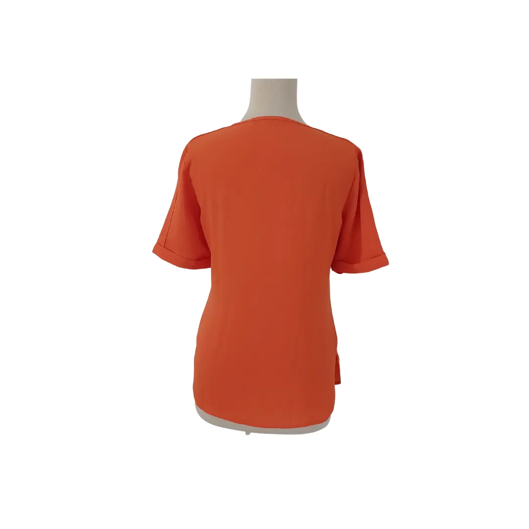 Marks & Spencer Orange Short Sleeve Top | Gently Used |