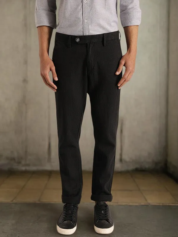 Men Brooklyn Fit Linen Blend Trouser