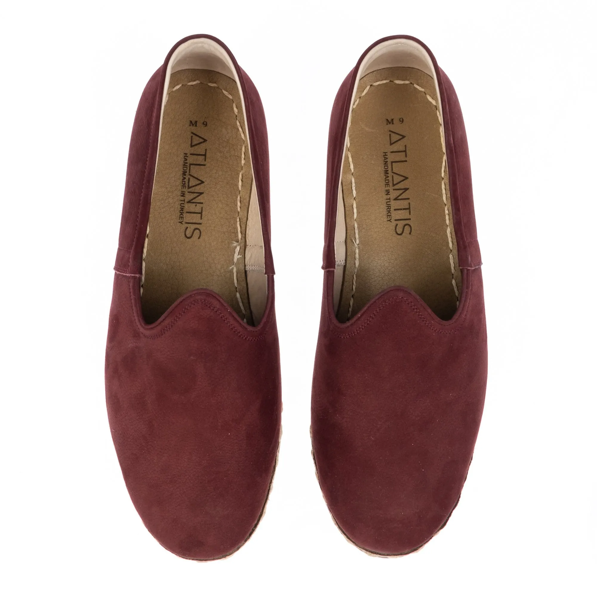 Men's Burgundy Slip On Shoes