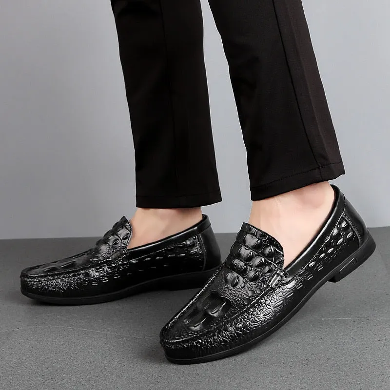 Men's Crocodile Dress Leather Shoes