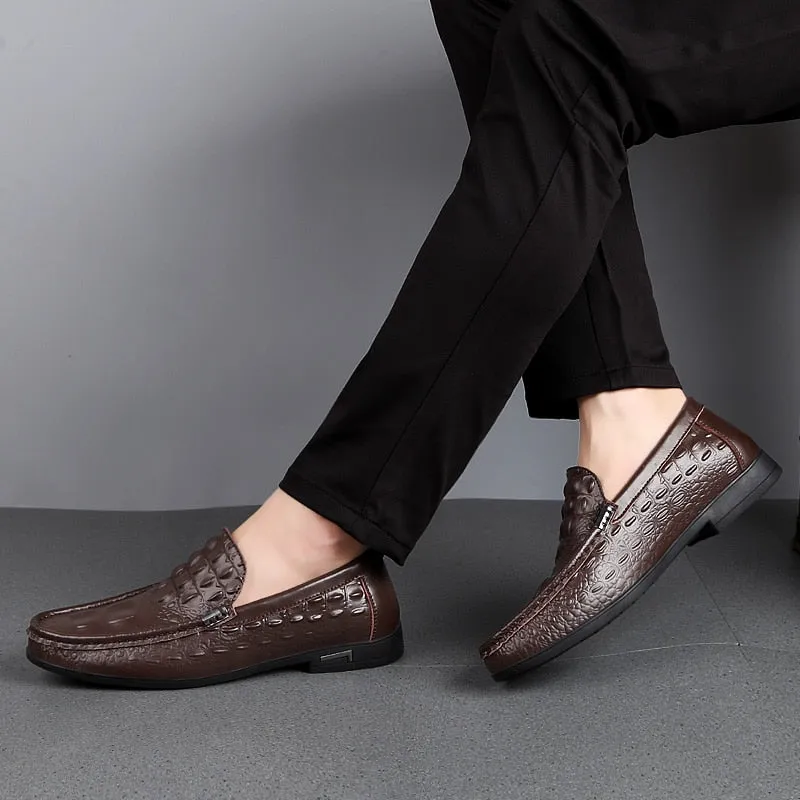 Men's Crocodile Dress Leather Shoes