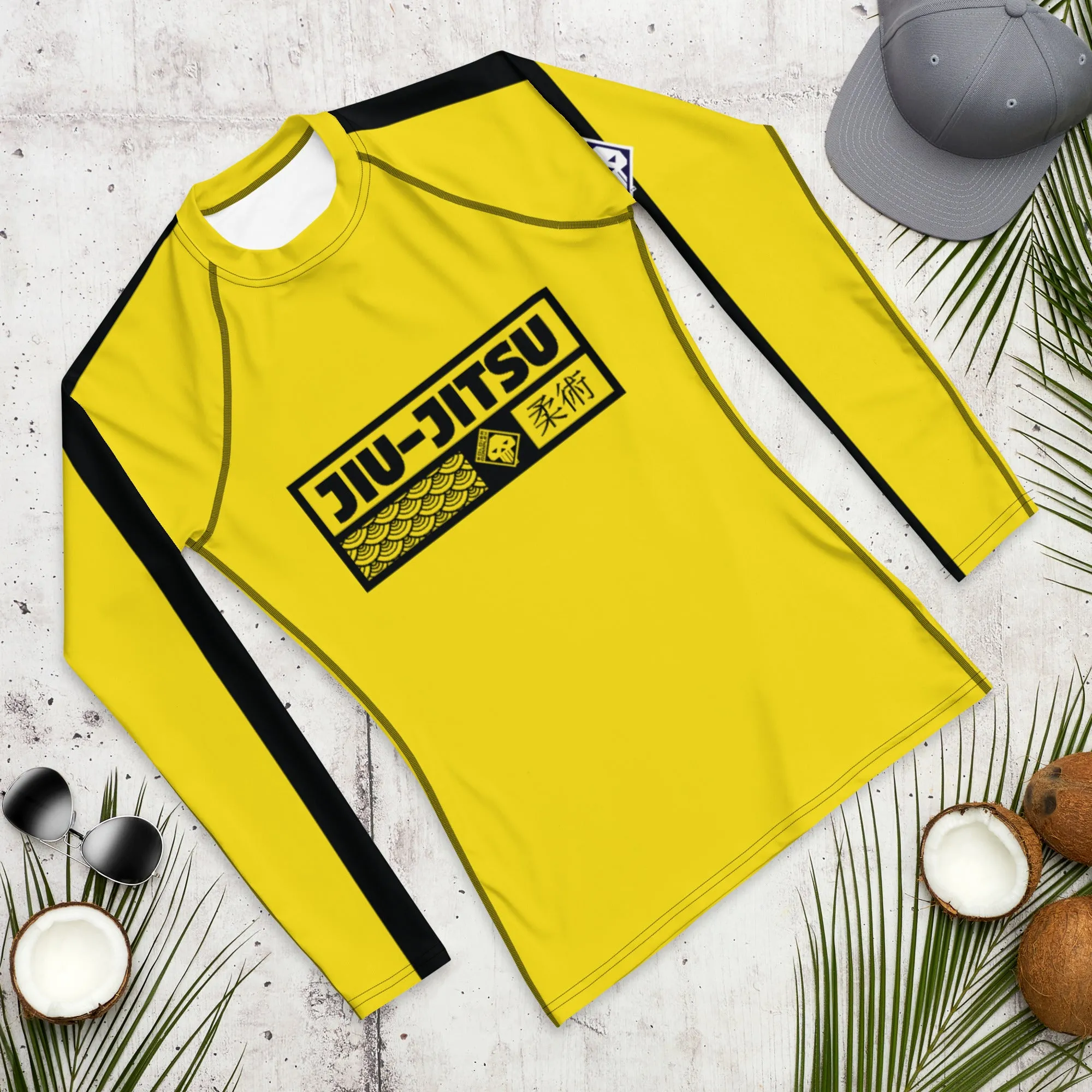 Mens Long Sleeve BJJ Rash Guard - Jiu-Jitsu 019 - Bruce Lee Game of Death