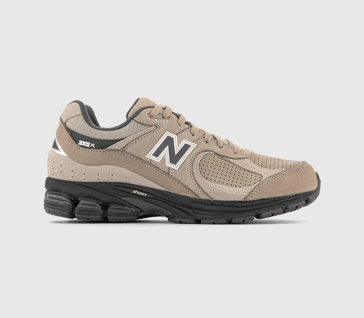 Mens New Balance 2002R Trainers Driftwood Black