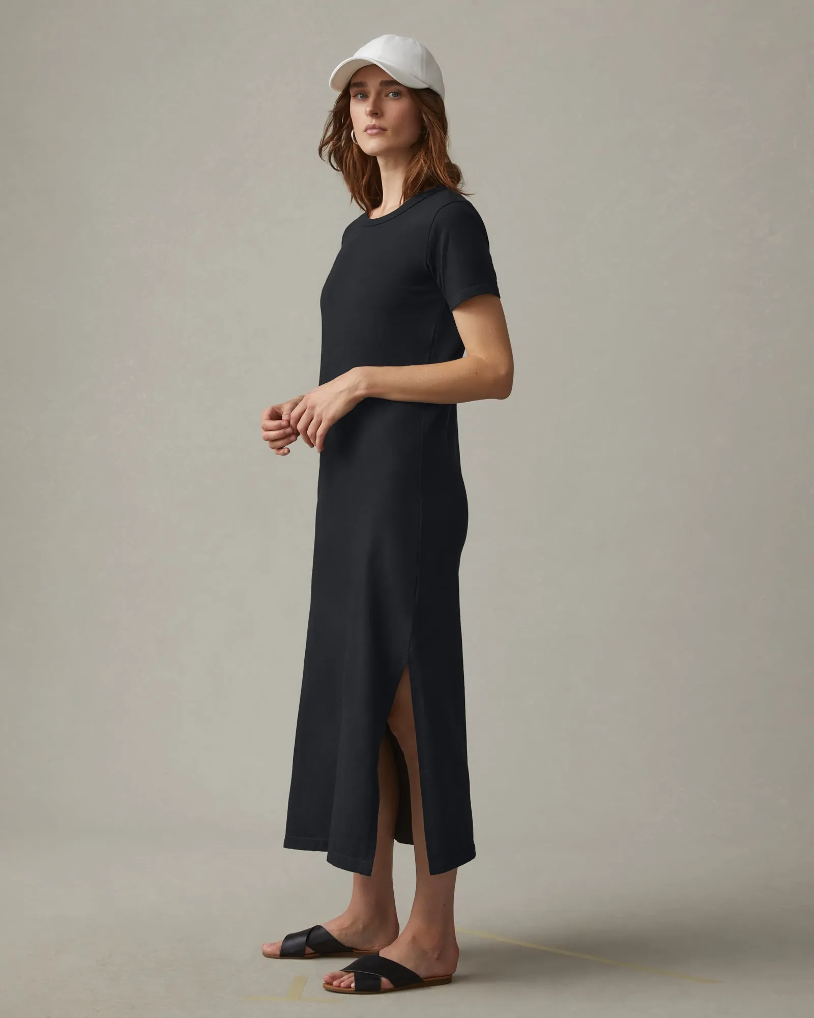 Midi Tee Dress - Black