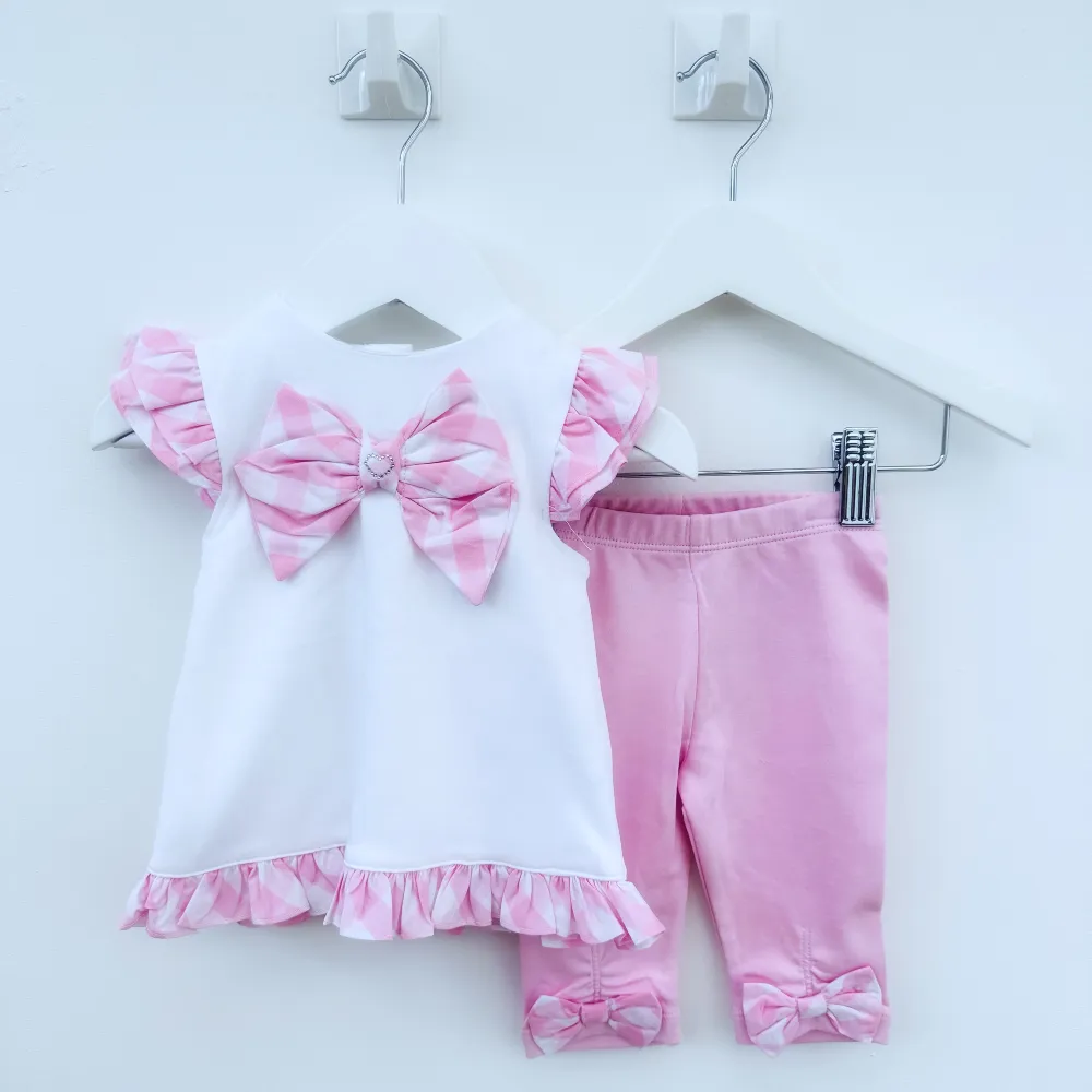 Mintini Girls Bow T-shirt & Leggings