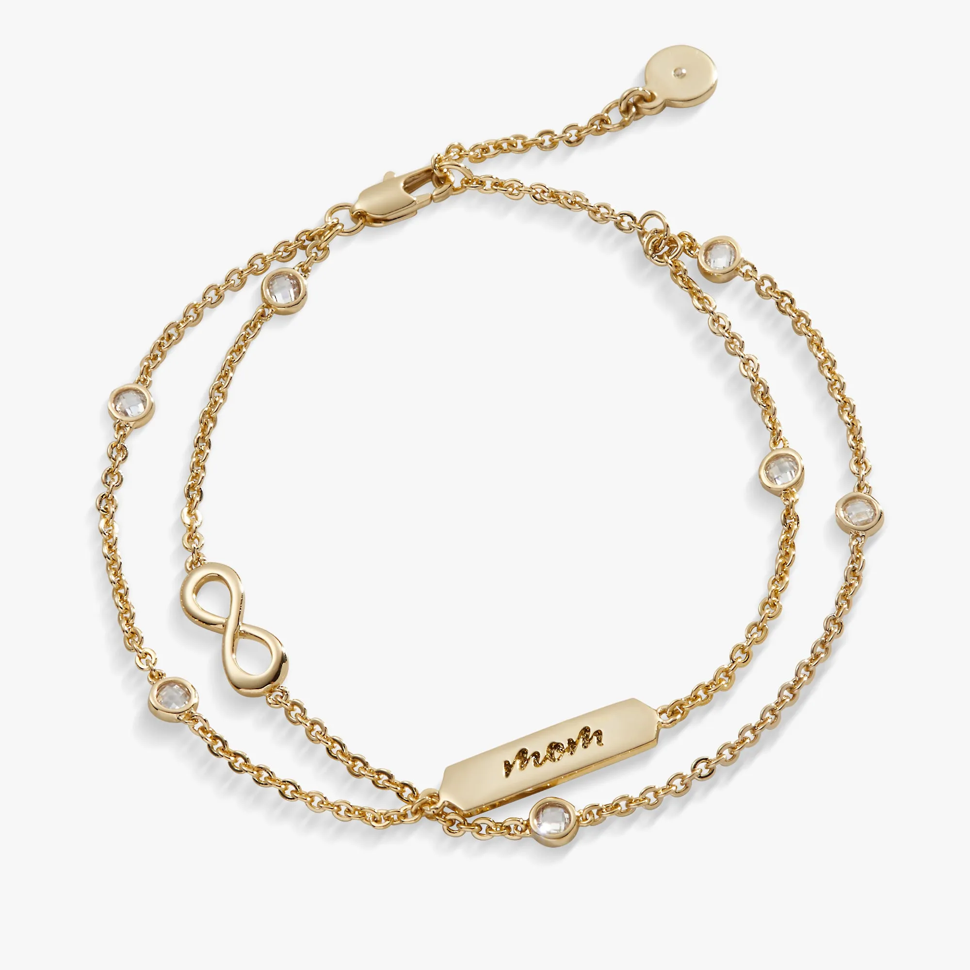 'Mom' Infinity Chain Bracelet, Adjustable