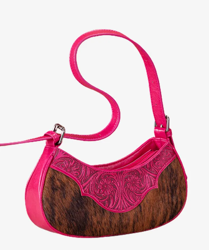 Montana West Cowhide Tooled Hobo Bag