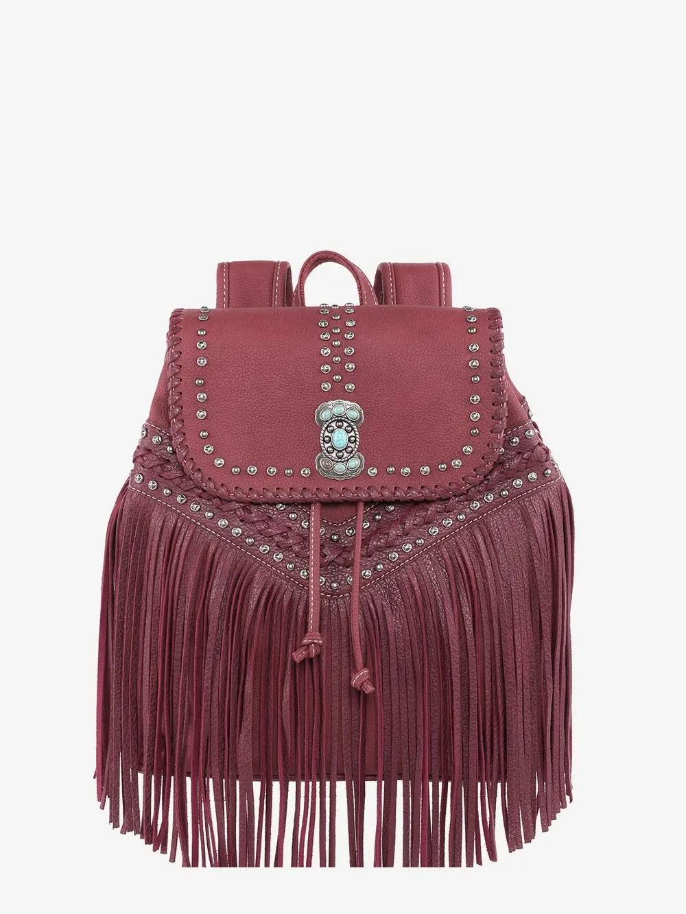 Montana West Fringe Concho Drawstring Backpack