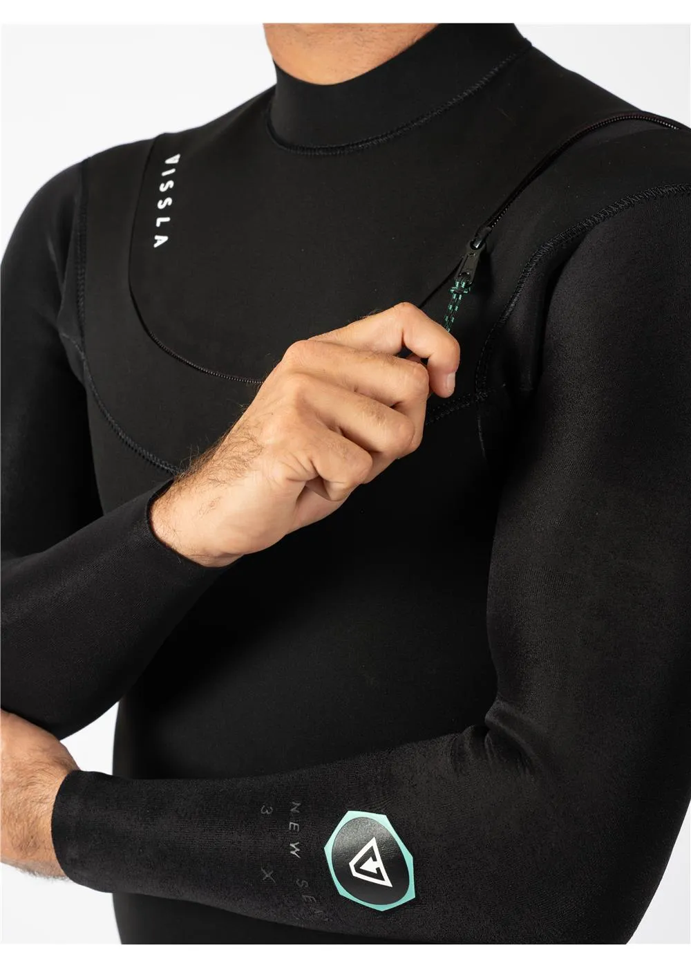 New Seas 3-2 U-Zip Wetsuit, BLK