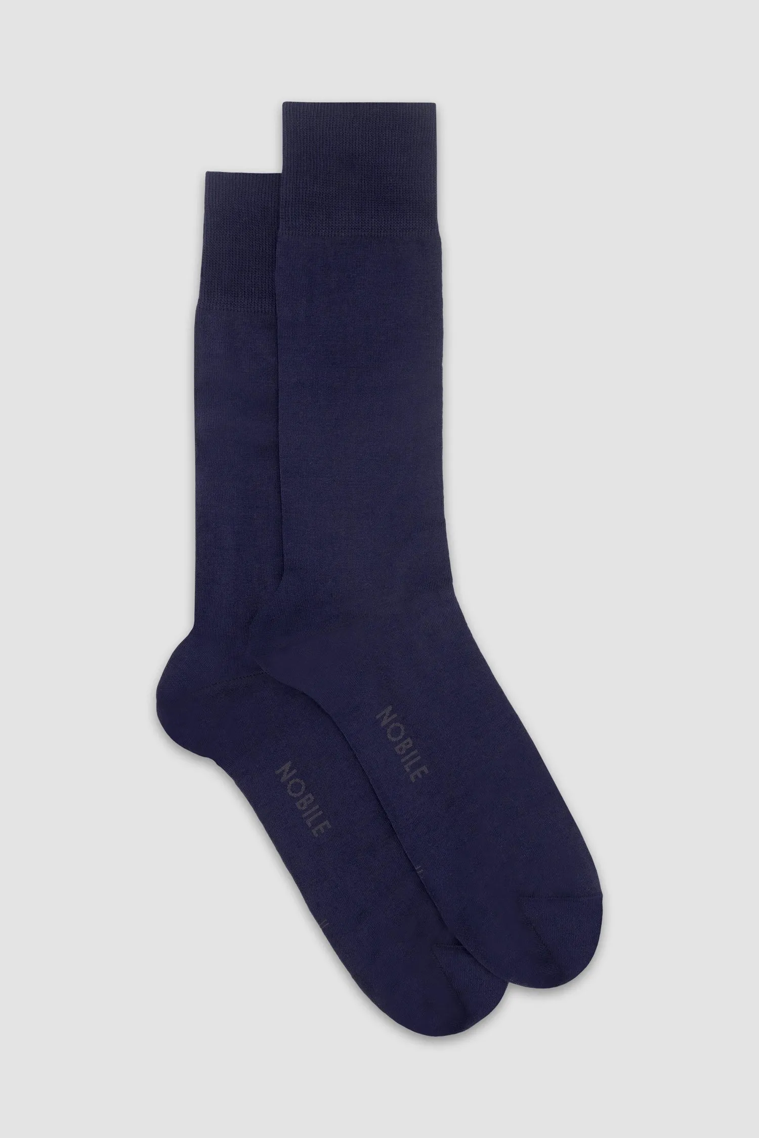 Nobile Solid Blue Crew Socks