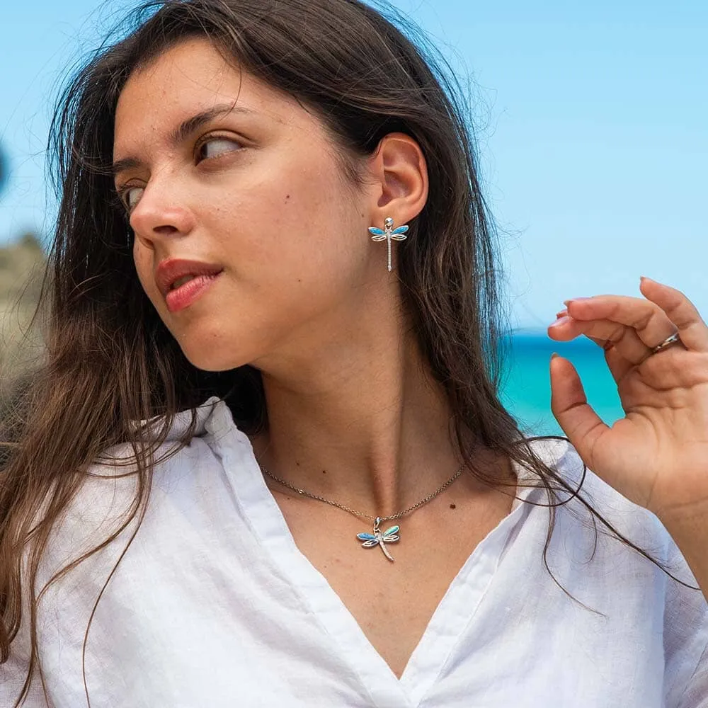 Opal Island Dragonfly Earrings