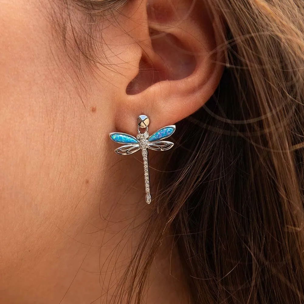 Opal Island Dragonfly Earrings