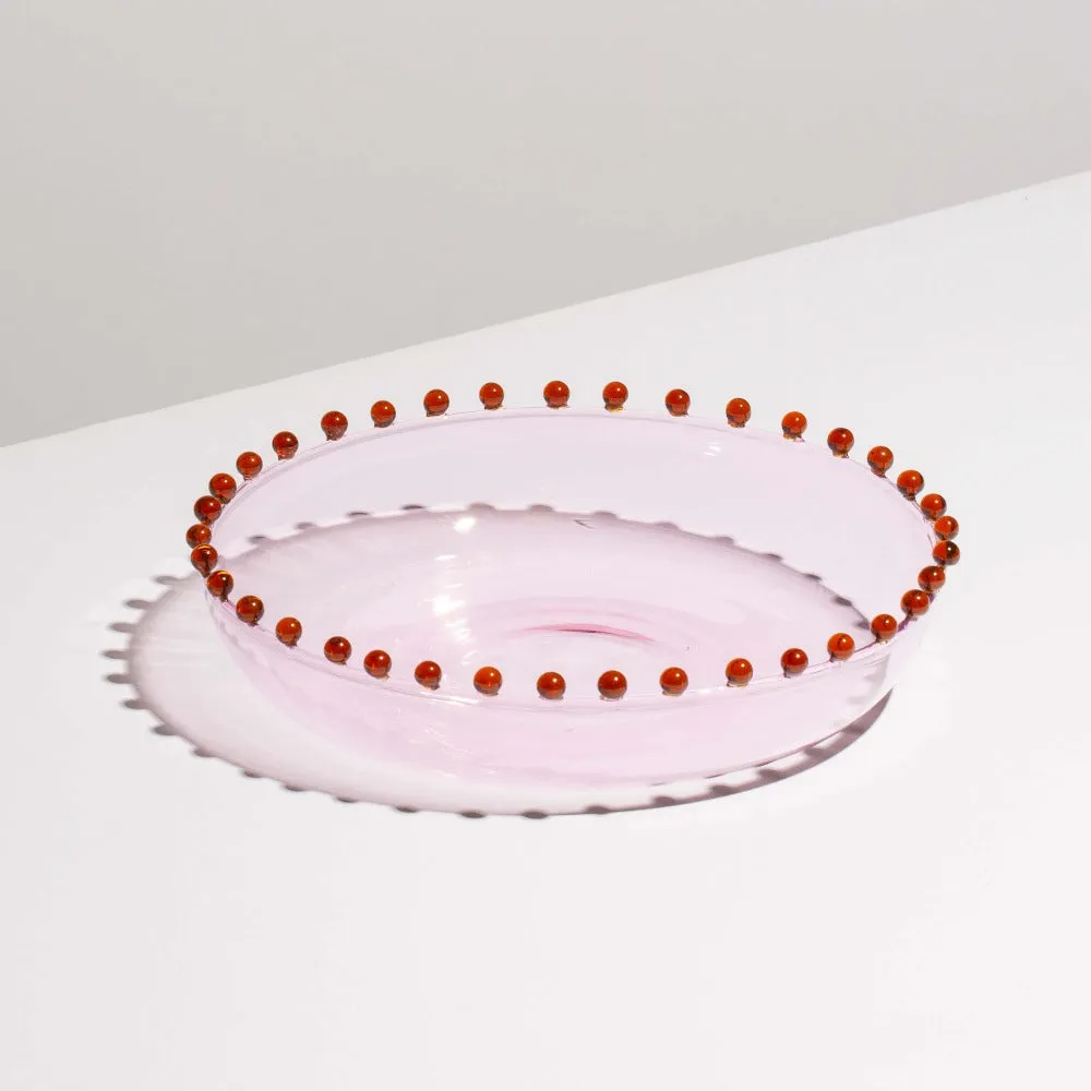 Pearl Platter in Pink   Amber