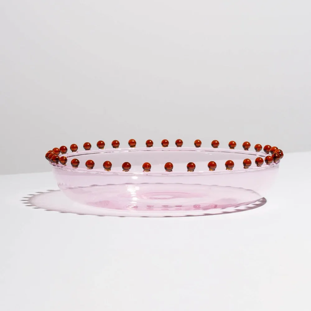 Pearl Platter in Pink   Amber