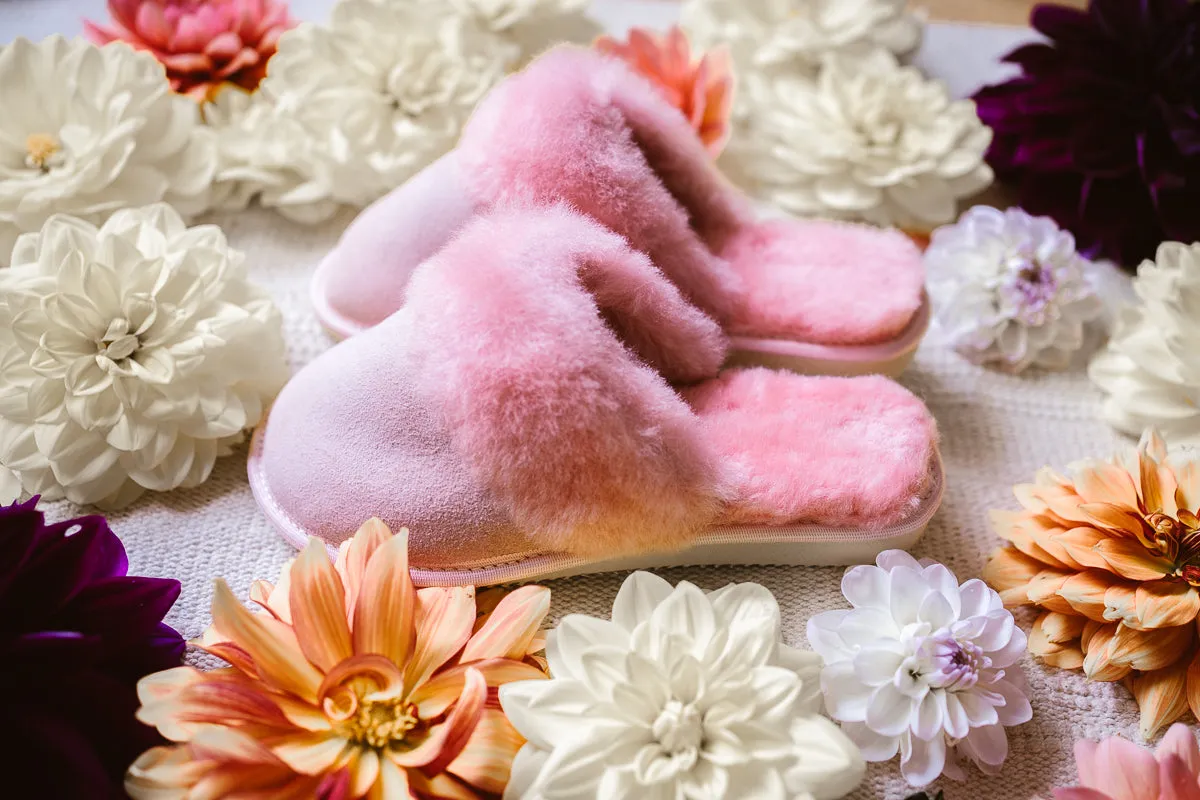 Pink 'CLOUD' Sheepskin Slippers