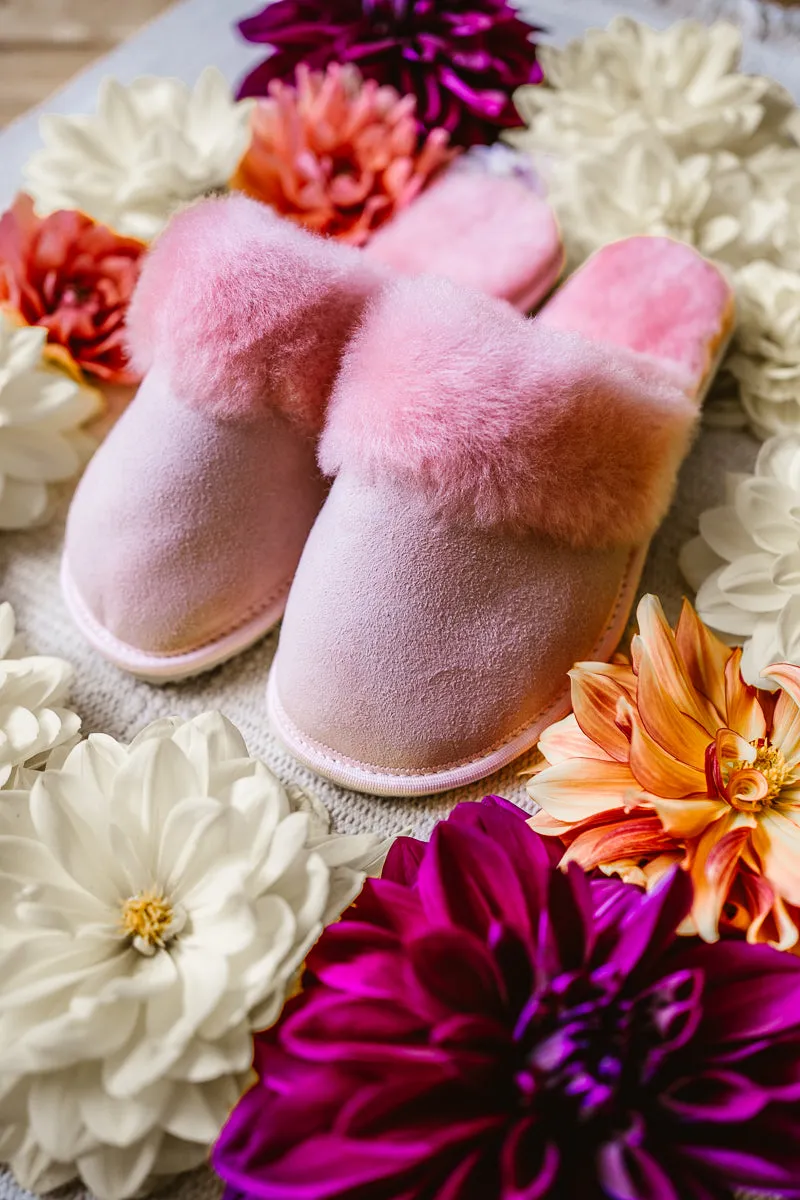 Pink 'CLOUD' Sheepskin Slippers