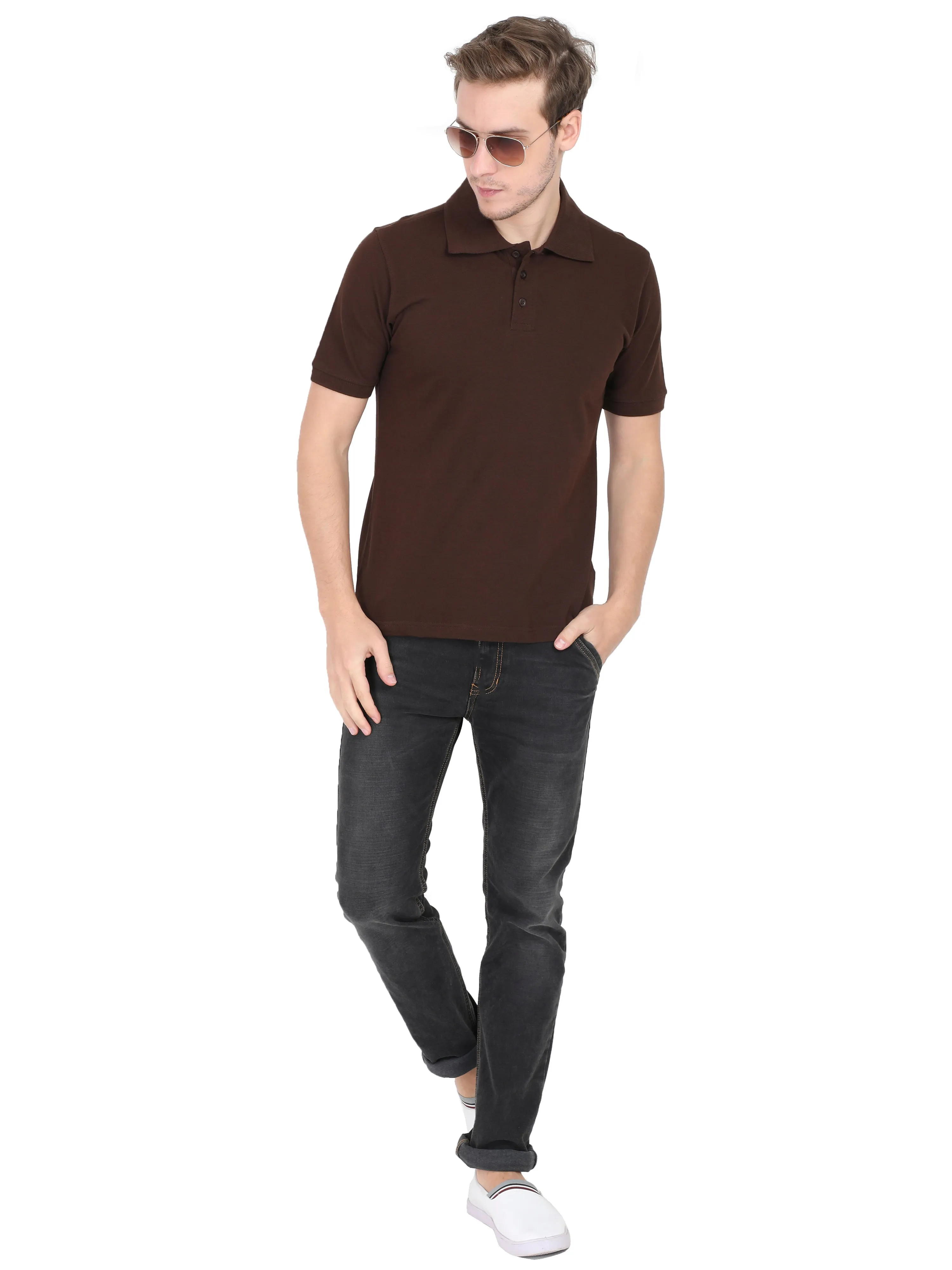 Polos: Coffee Brown  Premium T-shirt