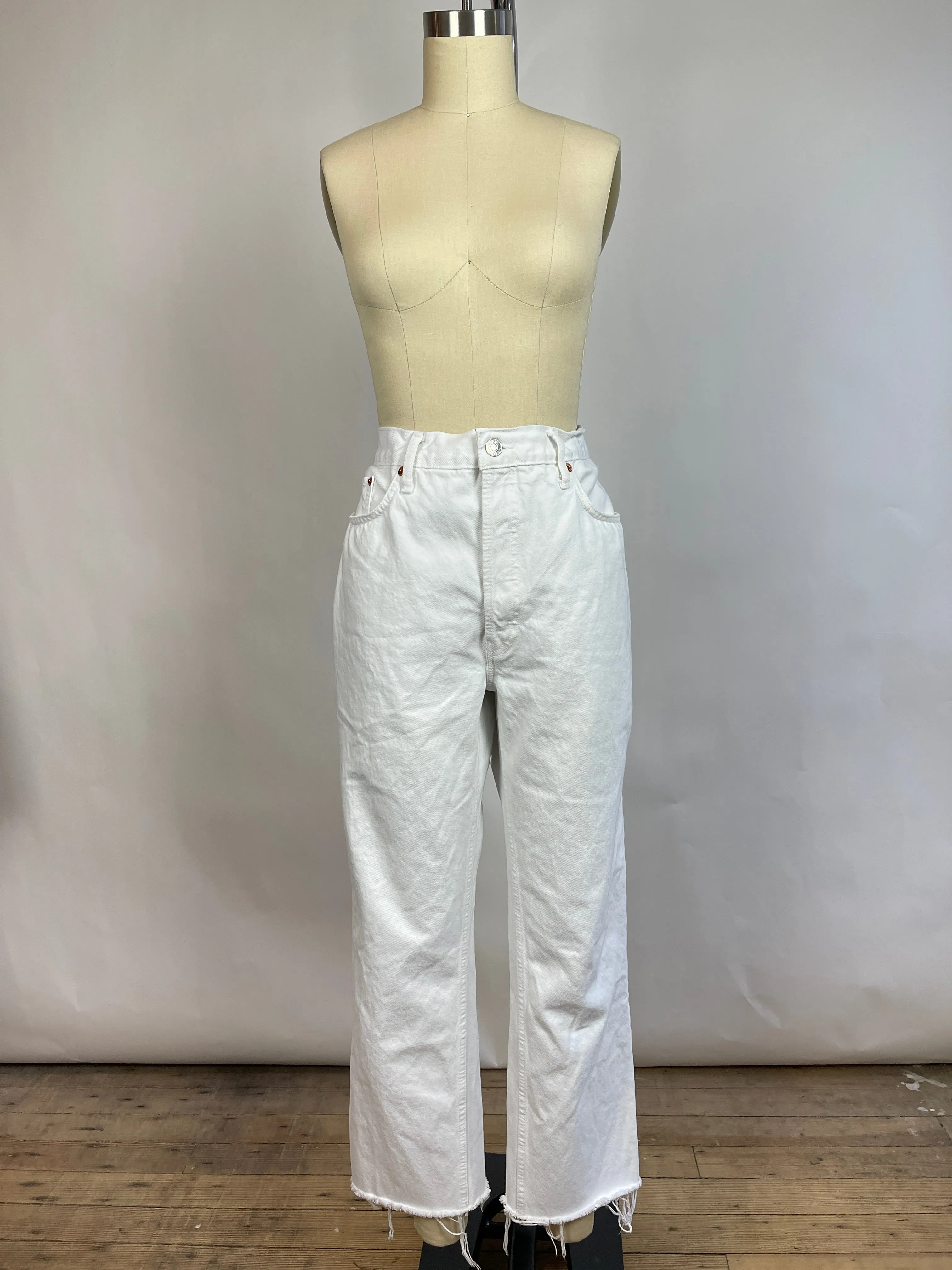 Re/Done 70s Stove Pipe White Denim (32/14)