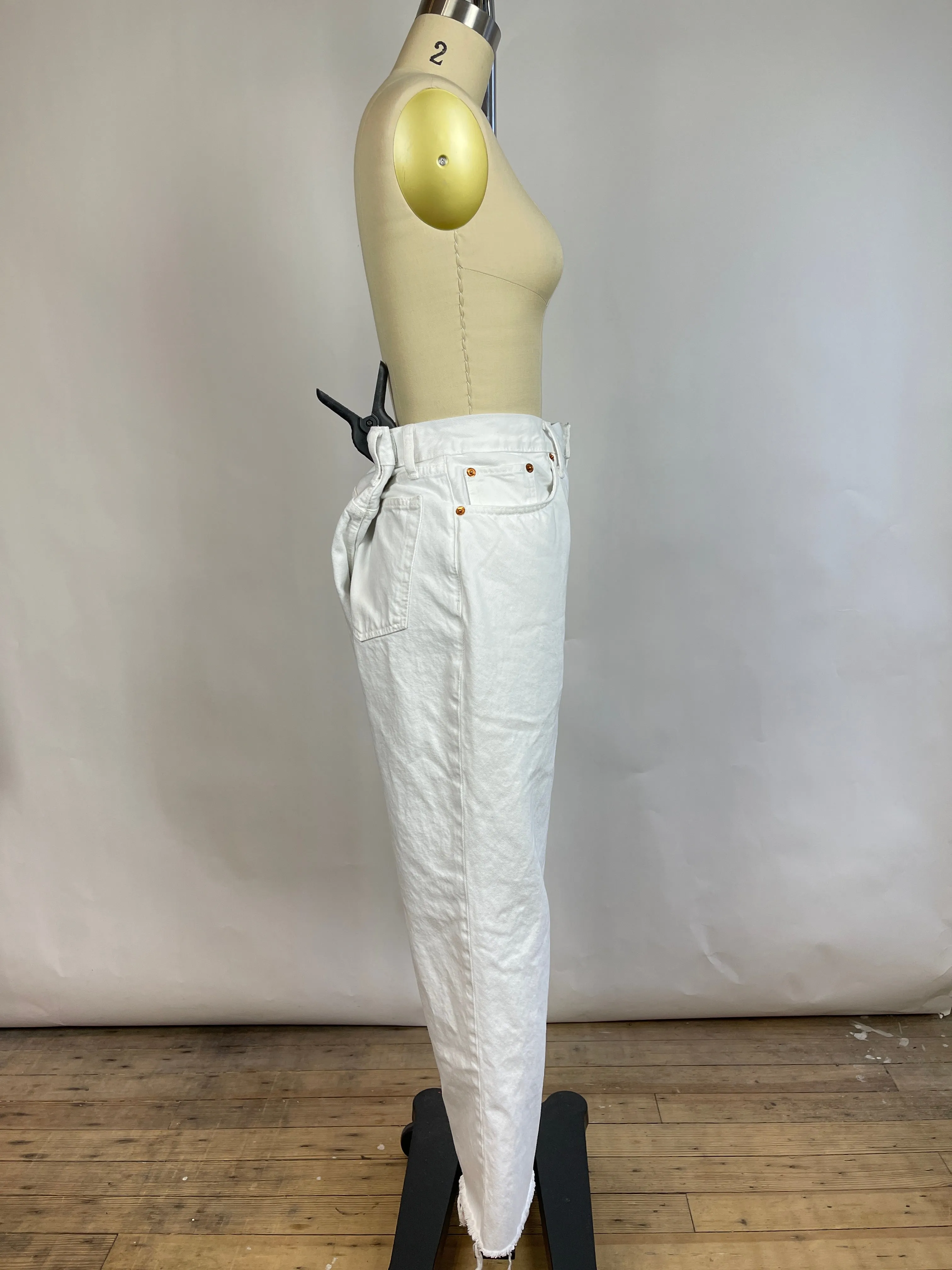 Re/Done 70s Stove Pipe White Denim (32/14)