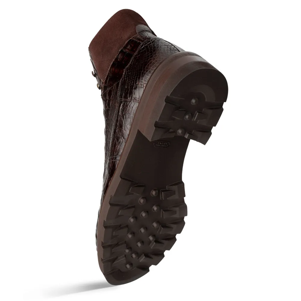 Rugged Crocodile Lace Boot