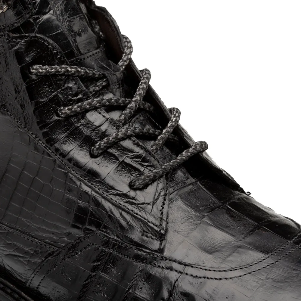 Rugged Crocodile Lace Boot