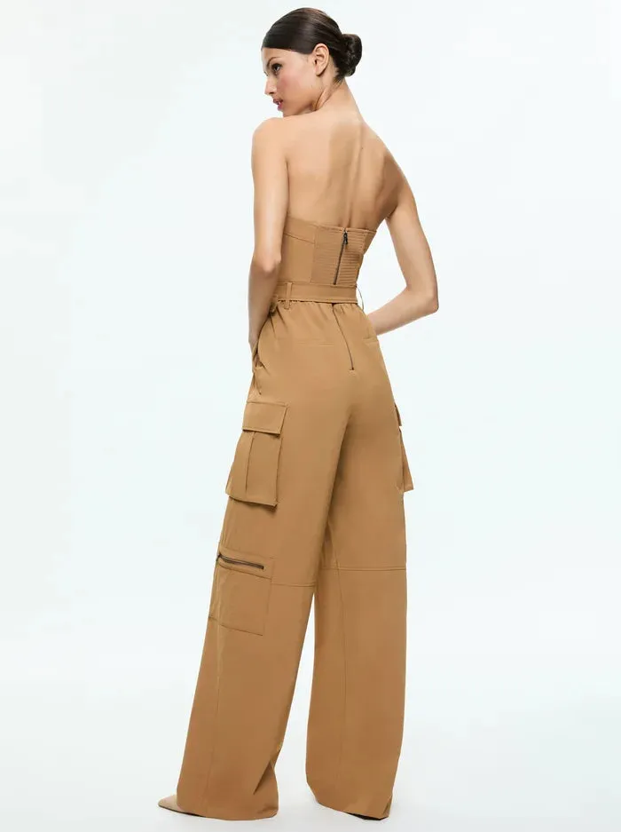 Sachiko Strapless Cargo Jumpsuit