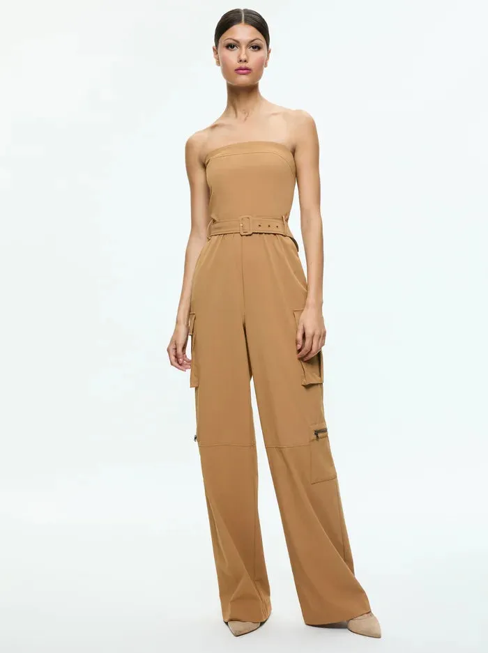 Sachiko Strapless Cargo Jumpsuit