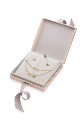 Safety Pin Gift Box 18k Gold Plated