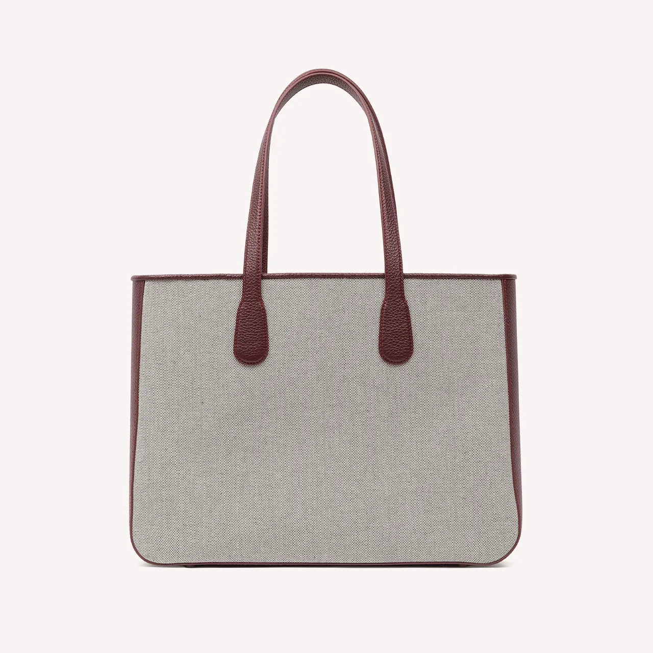 Shopper - Bordeaux Pebble & Black Canvas