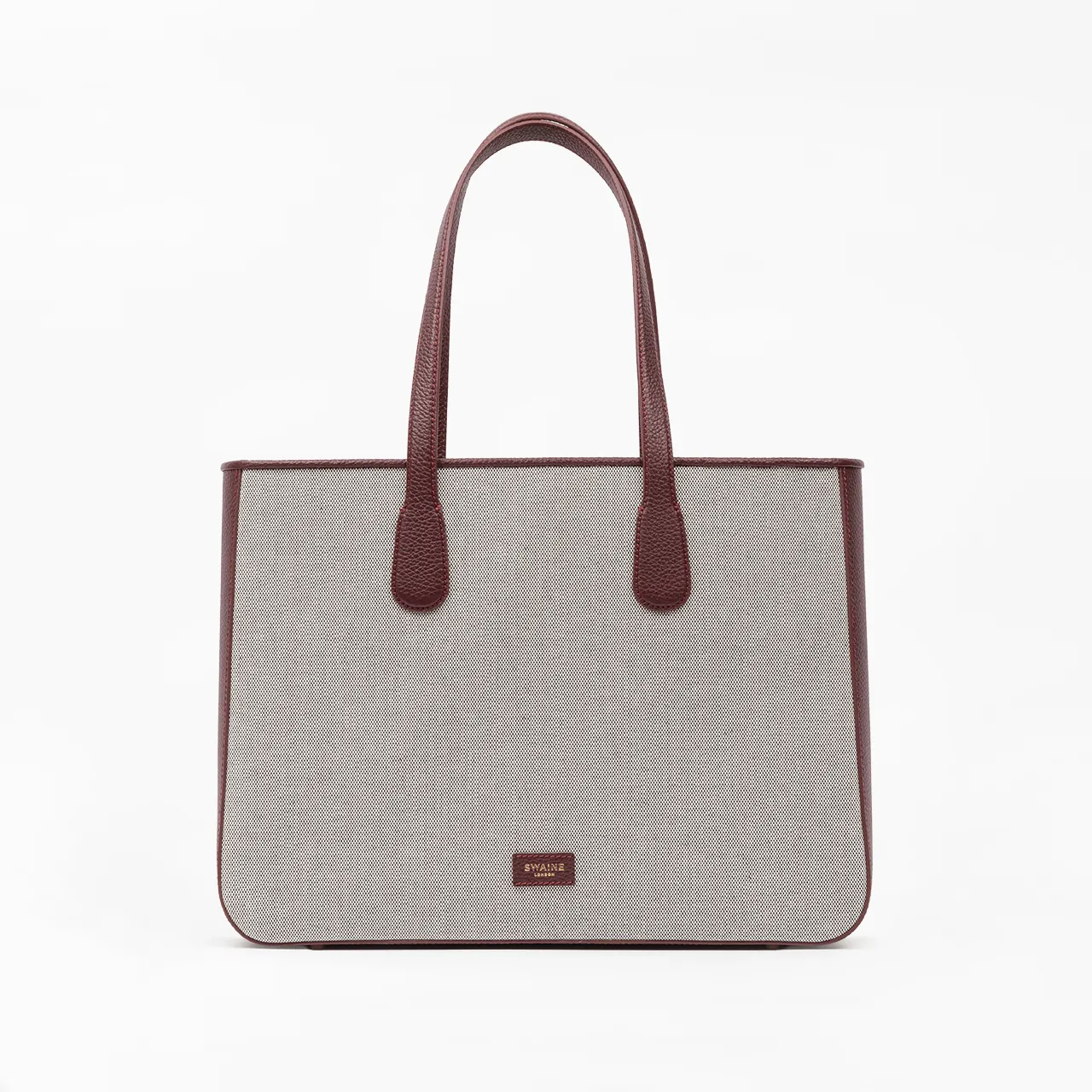 Shopper - Bordeaux Pebble & Black Canvas