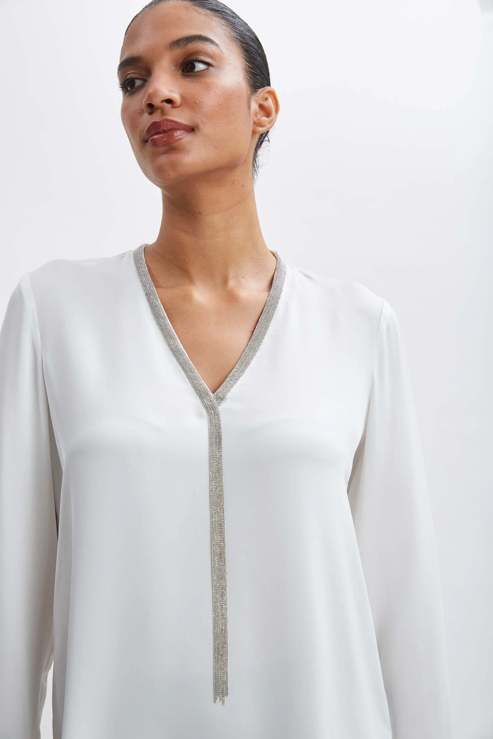 Silk Long Sleeve Chain Shirt