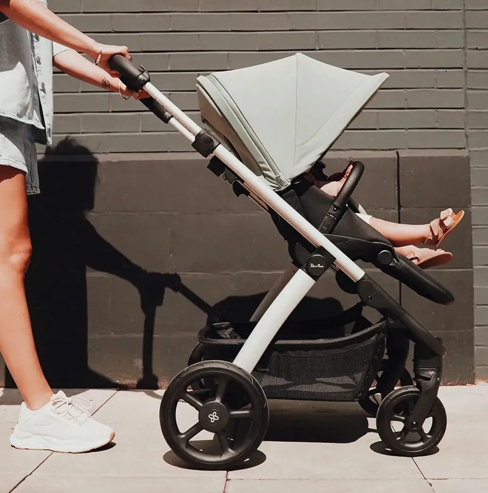 Silver Cross Tide Pram - Sage (Black Chassis)