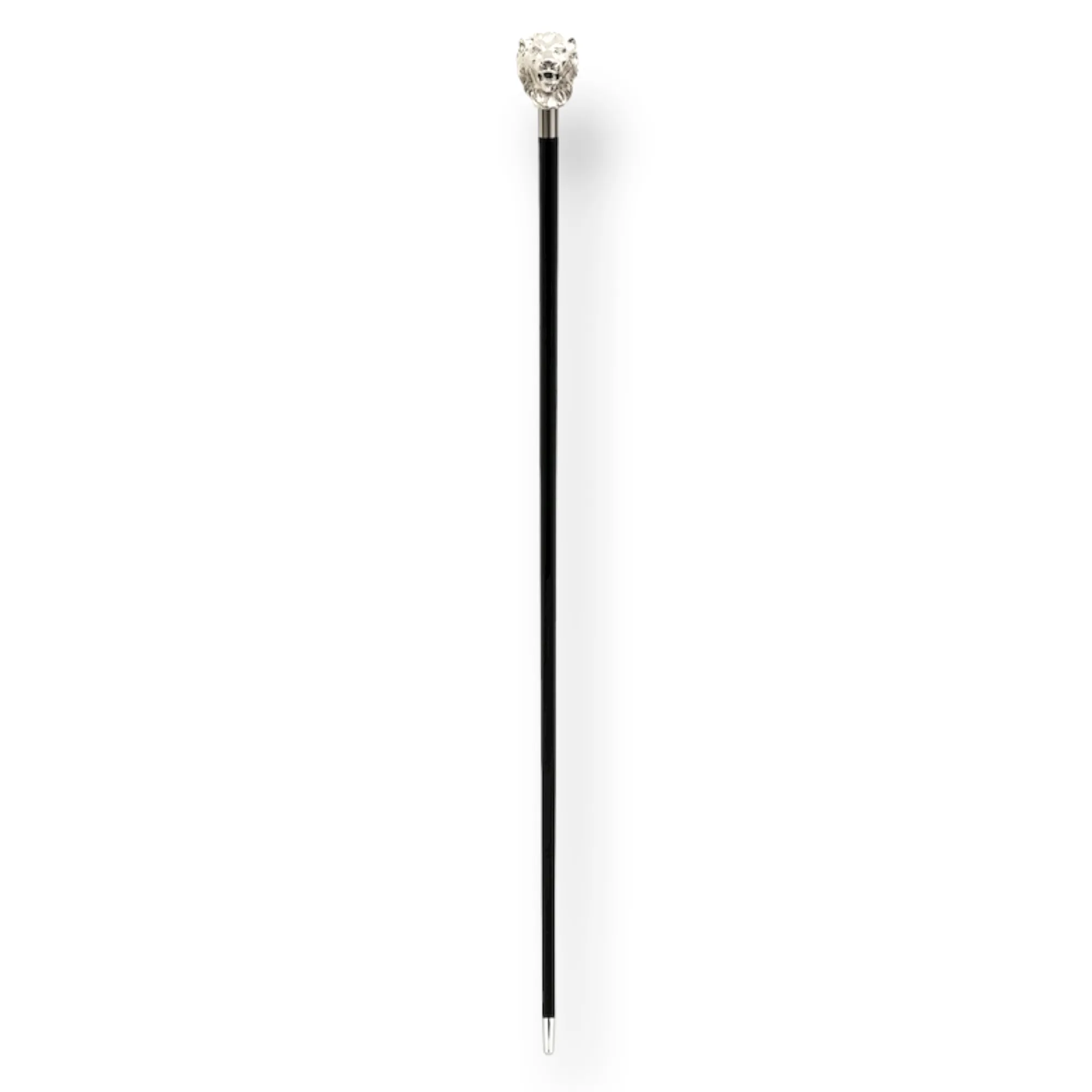 SILVER LION WALKING STICK