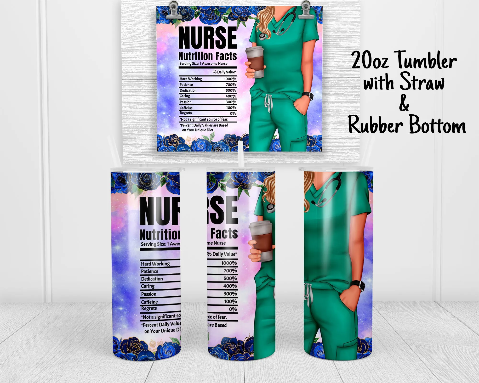 Skinny Tumbler | Nurse Facts- Blonde