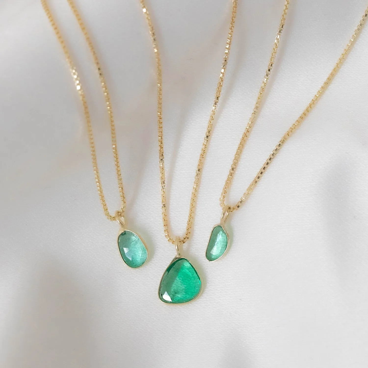 Sofia Slice Necklace | Emerald