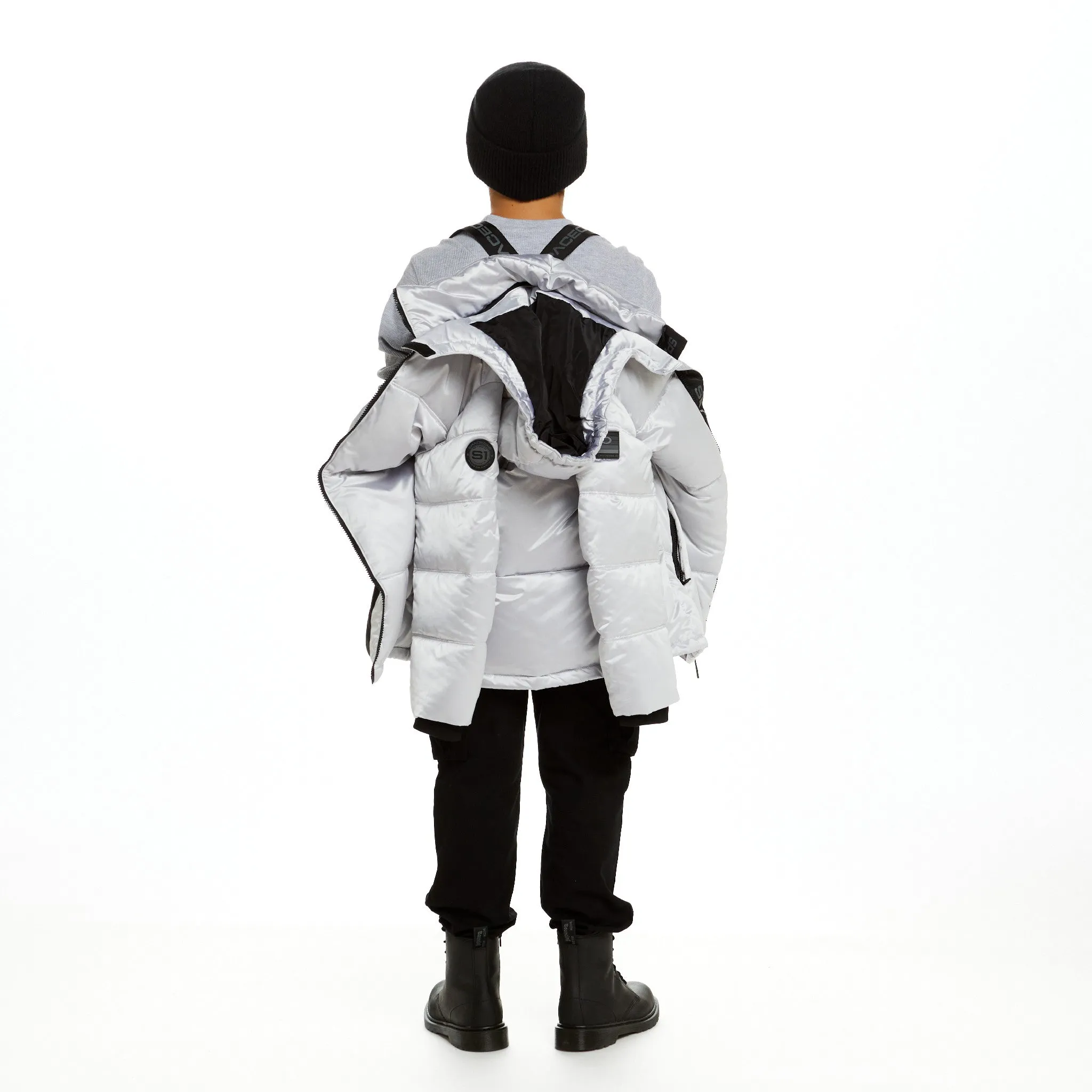 SPACEONE x Andy & Evan| Galactic Puffer Jacket | Galaxy White