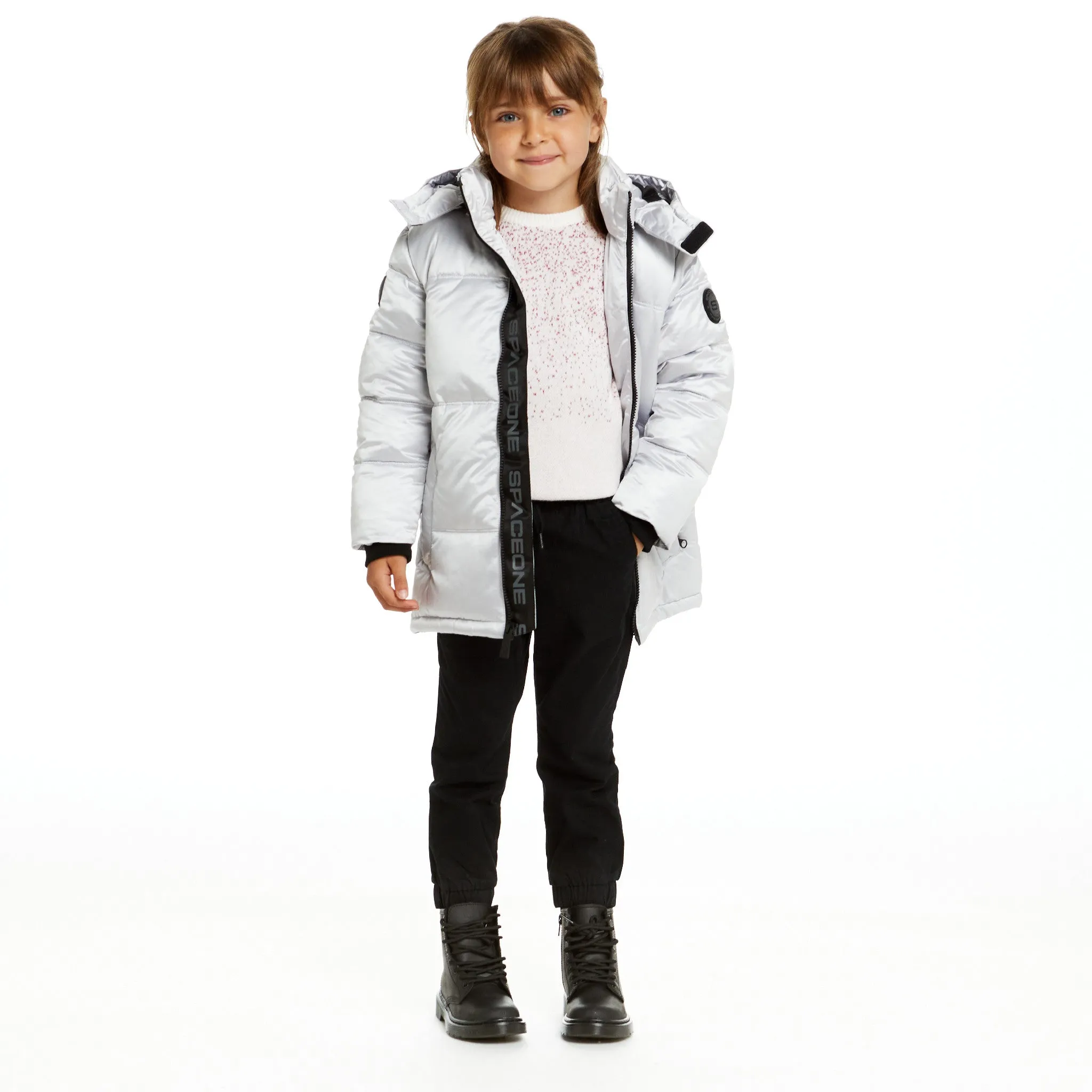 SPACEONE x Andy & Evan| Galactic Puffer Jacket | Galaxy White