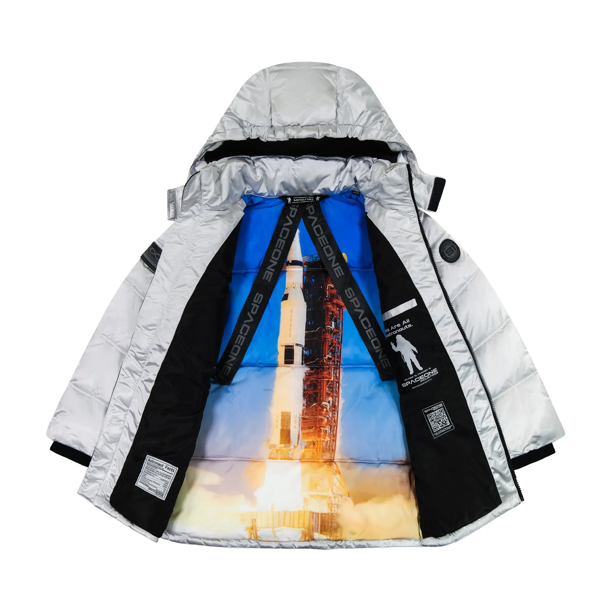 SPACEONE x Andy & Evan| Galactic Puffer Jacket | Galaxy White