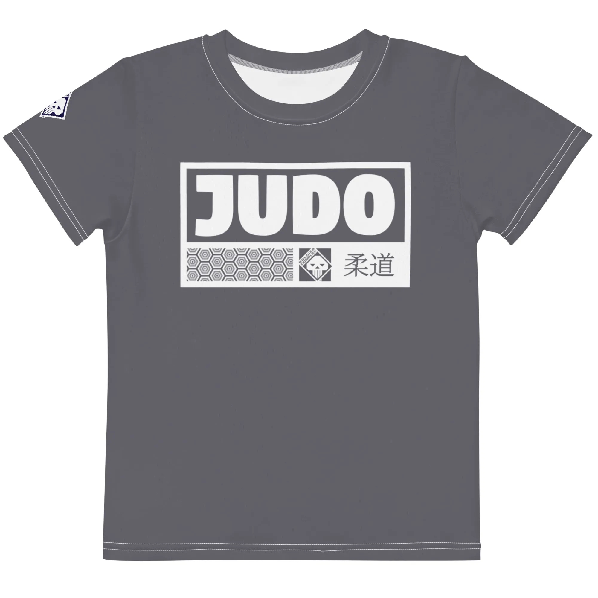 Summer Wardrobe Staple: Girl's Short Sleeve Judo Rash Guard - Charcoal