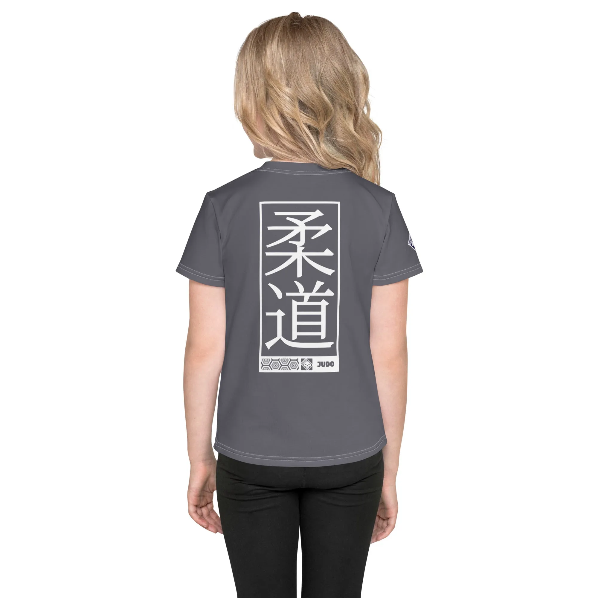 Summer Wardrobe Staple: Girl's Short Sleeve Judo Rash Guard - Charcoal