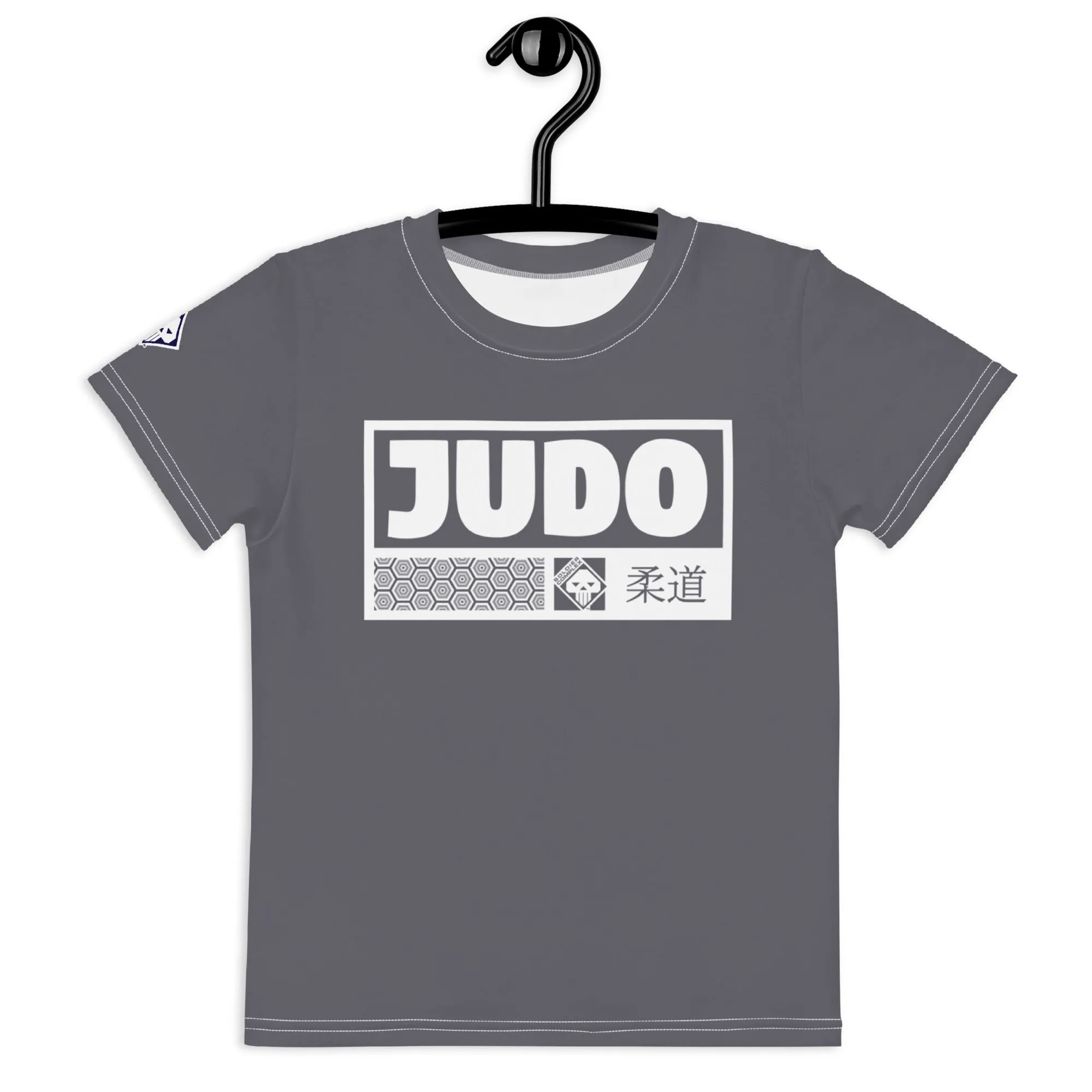 Summer Wardrobe Staple: Girl's Short Sleeve Judo Rash Guard - Charcoal