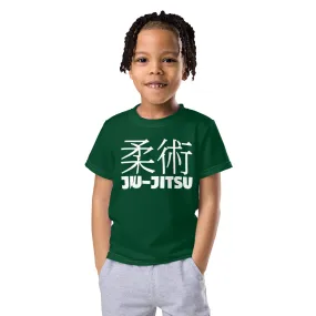 Sun-Safe Play: Boy's Short Sleeve Classic Jiu-Jitsu Rash Guard - Sherwood Forest